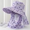 Sombrero de Flores para Mujer Verano Exterior Obra de Construcción Protector Solar Mascarilla Cubre Rostro Sombrero de Sol Sombrero de Sol para Ciclismo