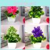 Plastic Botanical Miniature Flower And Foliage Arrangements For Gift And Decor Use
