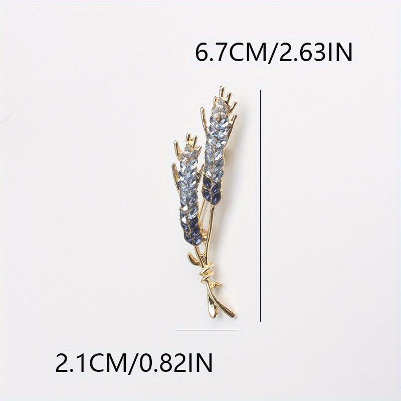 High-end Delicate Small Crystal Wheat Ear Brooch High-end Suit Coat Clothing Corsage