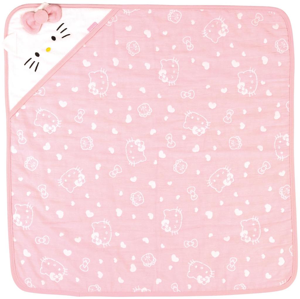 Skater Baby Machine Sanrio Hello BOM1 Swaddle, 70x70cm, Moisturizing, Washable, Kitty,