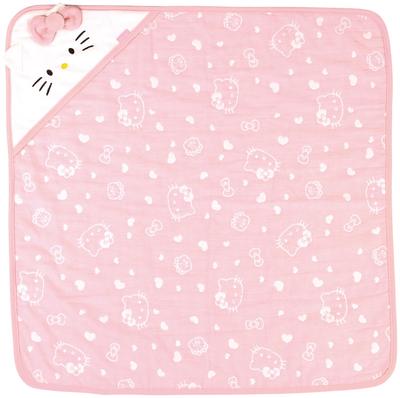 Skater Baby Machine Sanrio Hello BOM1 Swaddle, 70x70cm, Hidratante, Lavável, Kitty,