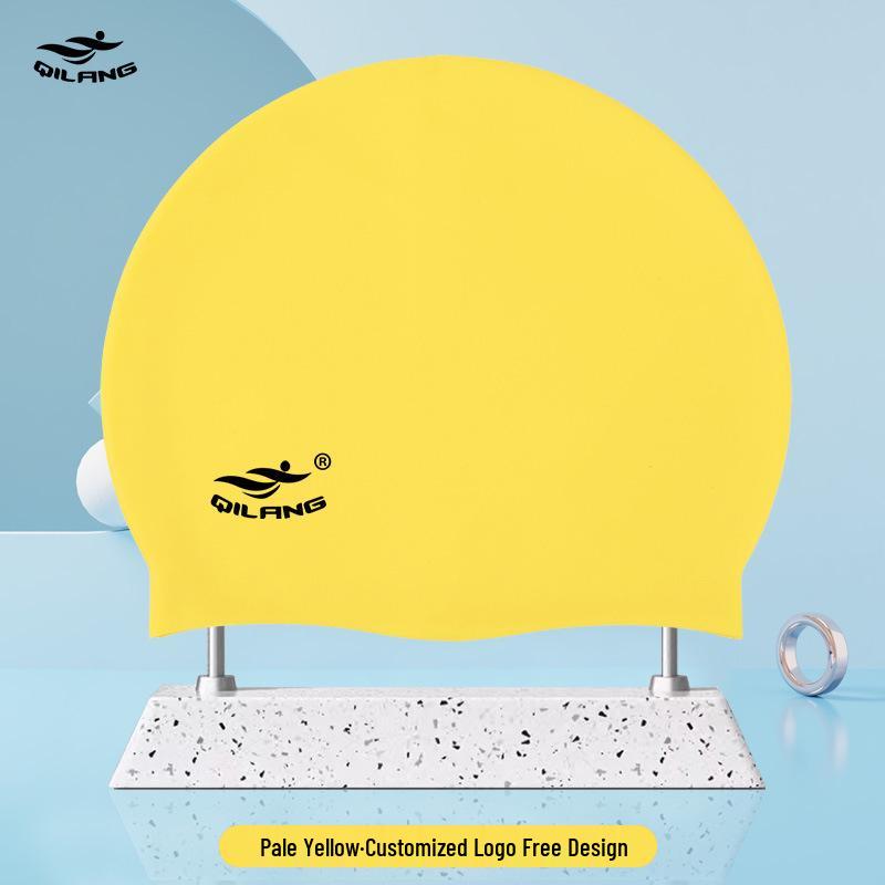 Qilang Wasserdichte Silikon-Badekappe für Erwachsene & Kinder - 50g, Langhaar-kompatibel, Kundenspezifisches Logo verfügbar