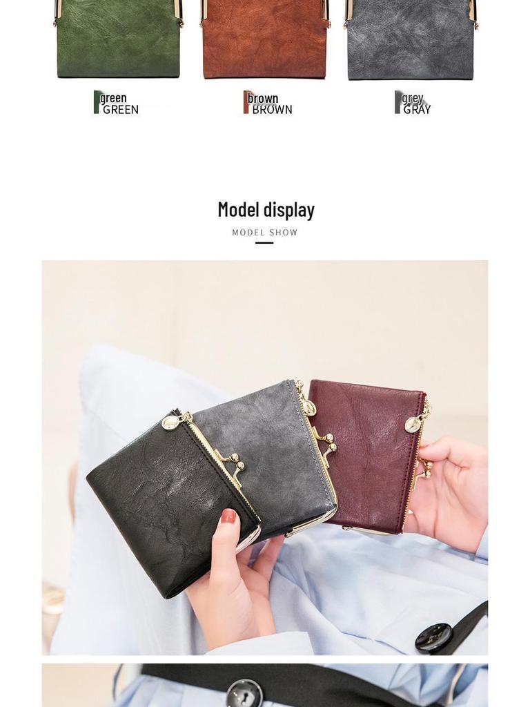 Women's 2023 Retro Multifunctional Folding Wallet & Coin Purse with Card Holder