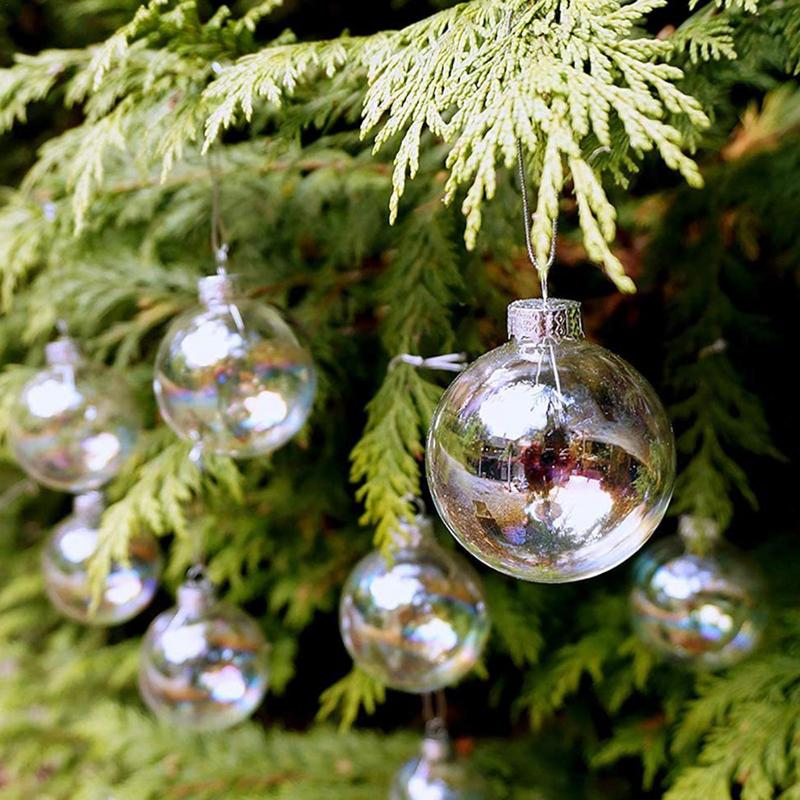 Weihnachtskugeln Baumschmuck 6 Stück Kugeln Dekorationen 2,36 Zoll Baumschmuck Exquisite Dekorative Kugeln Farbig