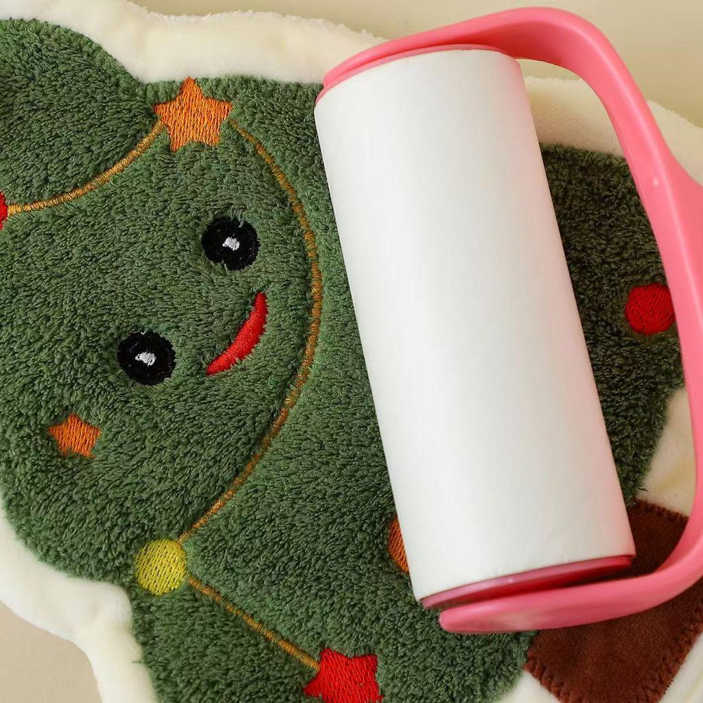 Adorable Christmas Hangable Absorbent Hand Towel - Thick Cartoon Washcloth for Bathroom and Kitchen