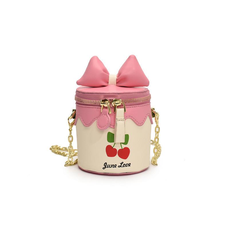 Minimalist Pu Girls Crossbody Bag With Details For Kindergarten Kids темно-розовый