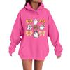 Women's Casual Fashion Comfortable Round Neck With Hood Long Sleeve Halloween Print Warm Sweatshirt