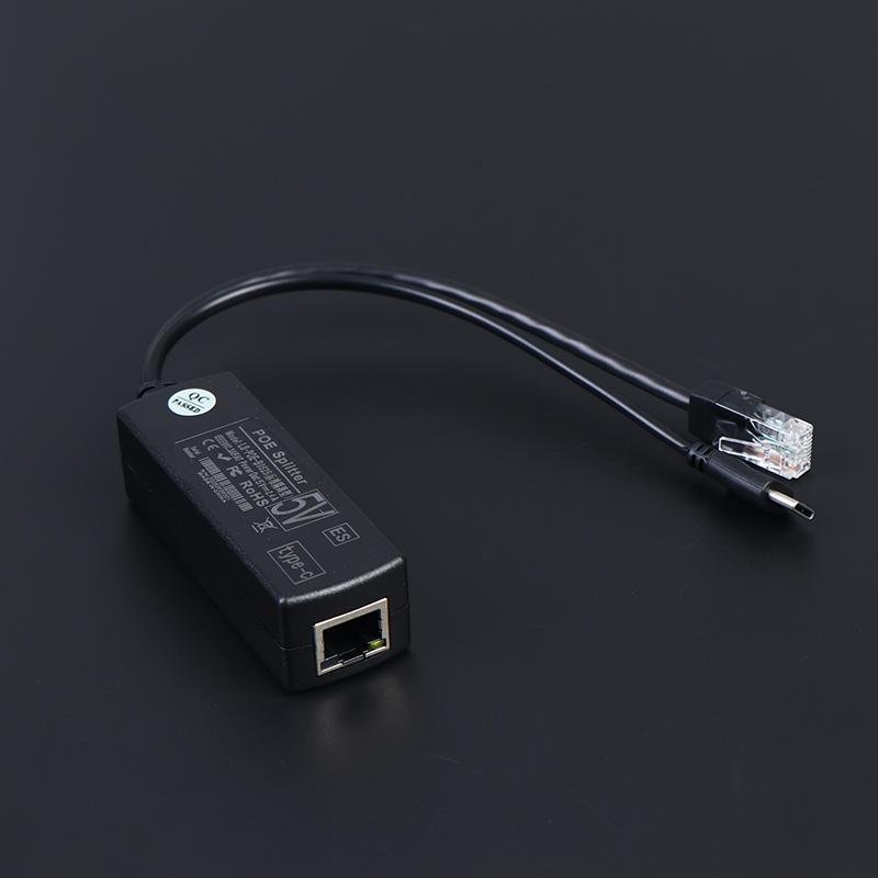 DC48V To 5V Micro USB POE Splitter POE Connectors Adapter Cable Splitter IP Camera Power Supply Module Ethernet 100M