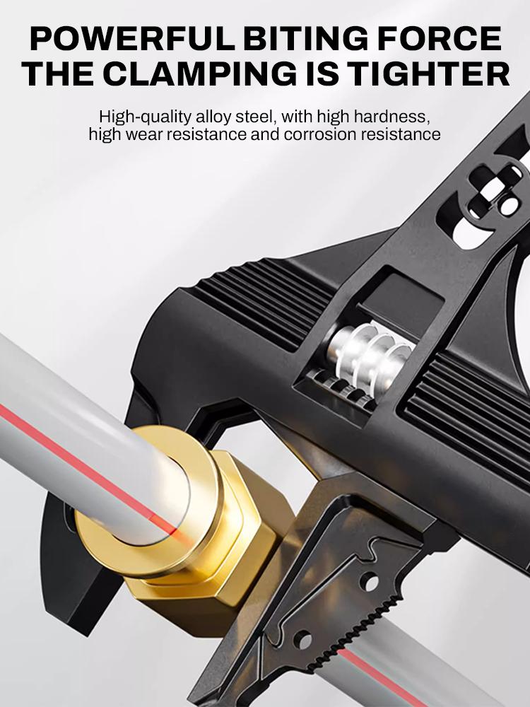 80mm Adjustable Bathroom Wrench Multifunctional Large Opening Pipe Wrench Nail Screwdrivers Adjustable Spanner Home Repair Tools