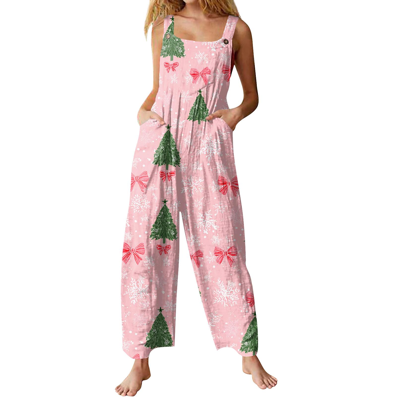 

Женские повседневные комбинезоны с регулируемыми лямками, без рукавов, с принтом, удобные комбинезоны с карманом XL арбуз красный