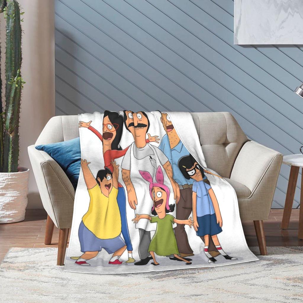 Bobs Funny B-Burgers Blanket Multi-size Soft Fuzzy Plush  Throw Blankets for Sofa Couch and Bed