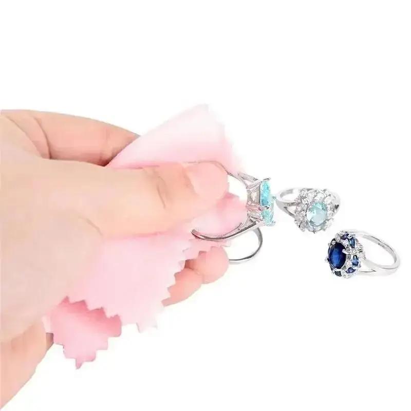 10 Pcs Smooth Lint Free Glasses Lens Cleaning Cloth Jewelry Gold As Silver Polishing Sheets Home Glass Traceless Clean Products