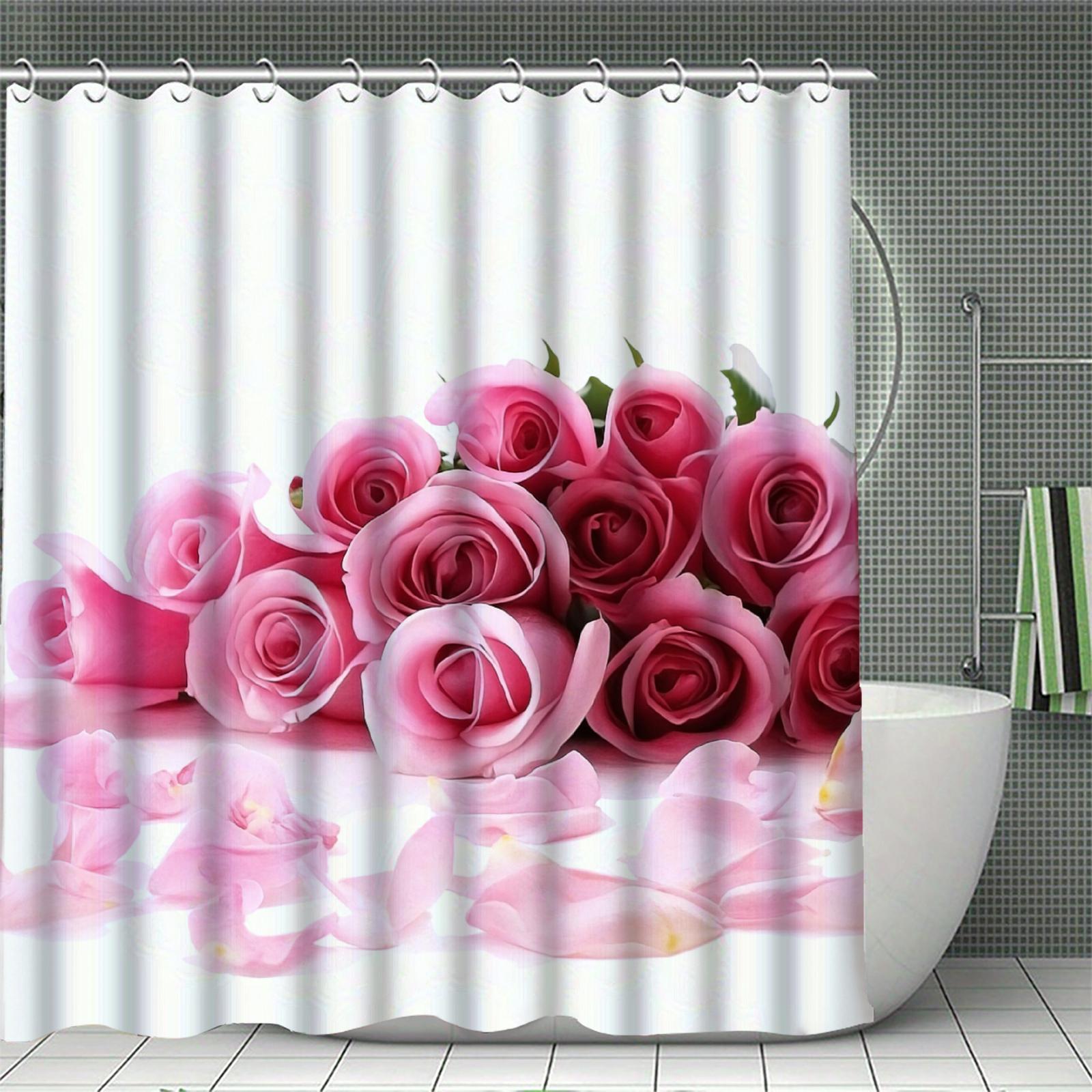 

Floral Curtains Ins Shower Curtain Set for Bathroom Modern Bath Rug Decor For Bathroom Shower Curtains Multi-Size Home Decor 1pc90x180curtain