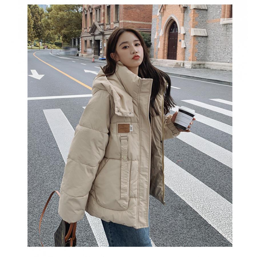 Short Down Cotton Jacket Women Winter New Workwear Thick Outerwear Oversized Cotton Puffer Coat