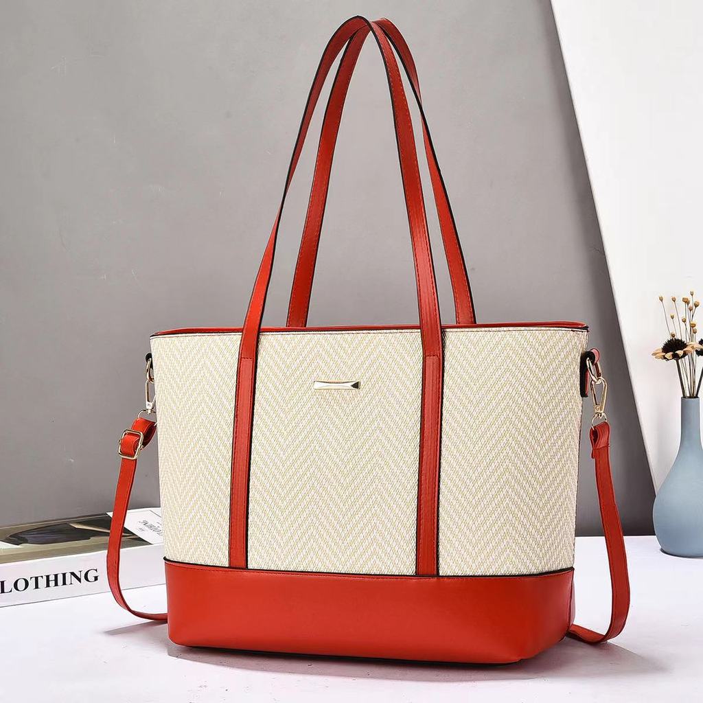 Pu Large Capacity Tote Bag For Women With Multiple Pockets For Daily Use