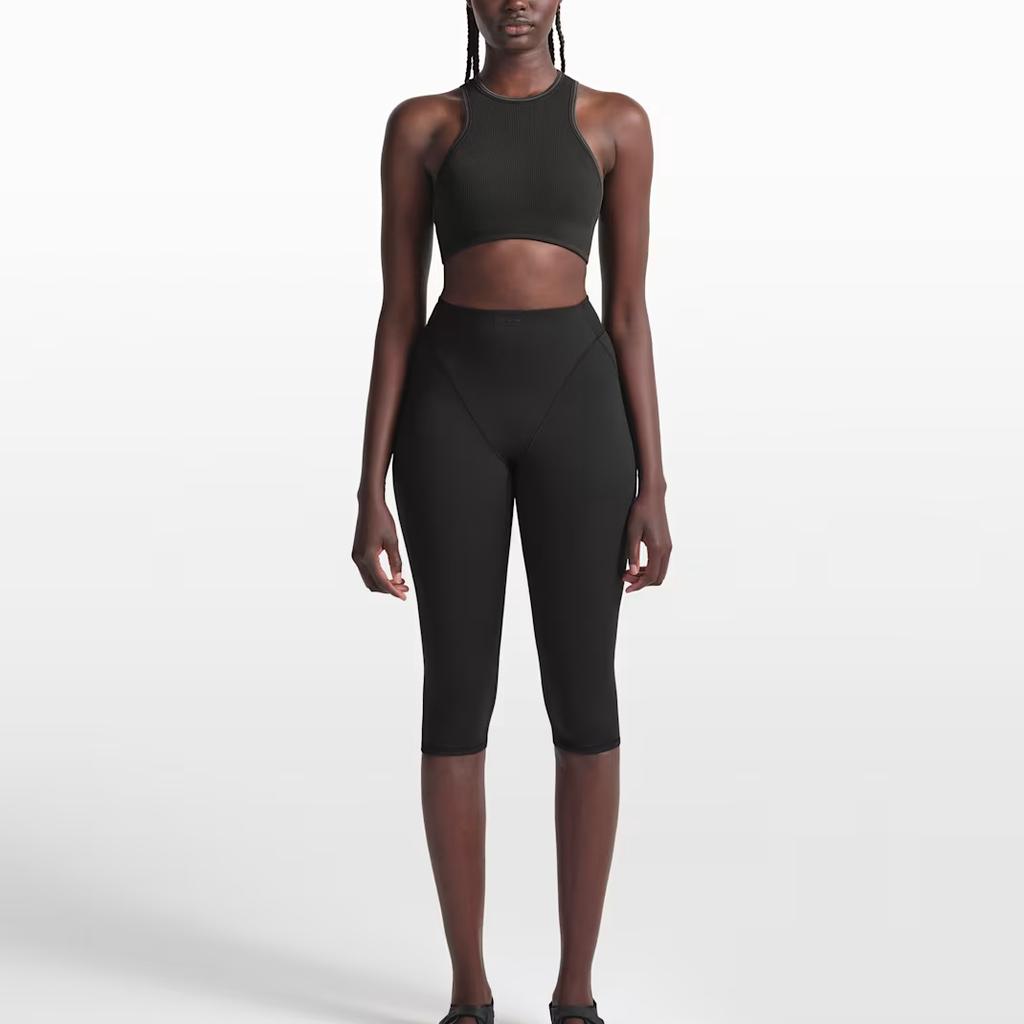 Nike × SKIMS Ribbed Seamless Breathable Lightweight Stretch Solid Sports Bra Women Underwear BABRA9714W-OAR