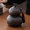 Purple Clay Gourd Tea Caddy - Retro Chinese Tea Storage Container for Black & Green Tea