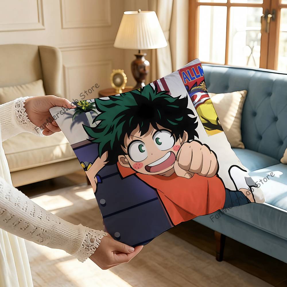 DDeku Anime IIzuku MMidoriyS Printed Pillow Cover Cushion Case Simple Sofa Pillow Case No Pillow Core