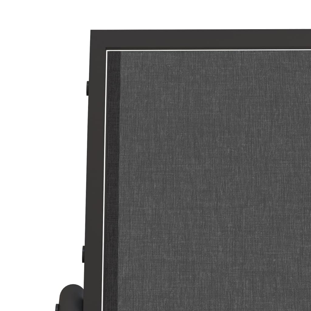 Garden Swing Bench Black 120.5 x 76 x 86.5 cm Textilene & Steel