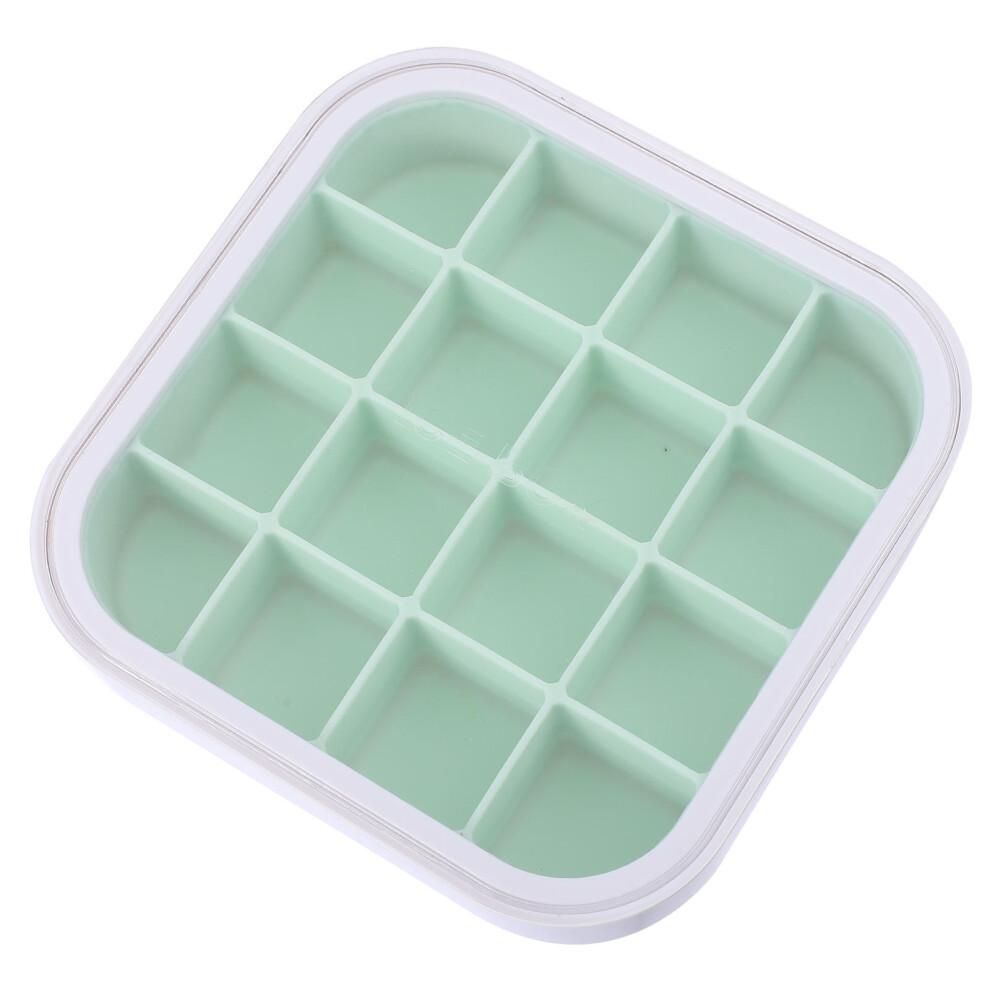 2Pcs 16 Grid Silicone Ice Cube Mold With Lid