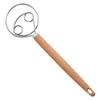Kitchen Danish Dough Whisk - Wooden Danish Whisk for Dough with Stainless Steel Dough Hook - Traditional Dutch Whisk - Bread