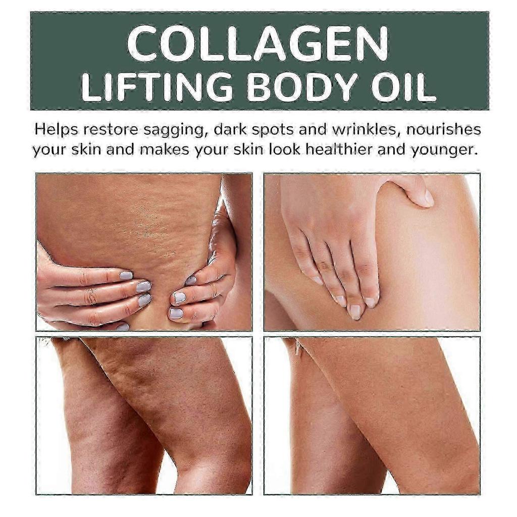 Collagen Lifting Body Oil - Moisturizing & Firming Massage Oil for Arms, Belly & Full Body - 100ml_WENQt