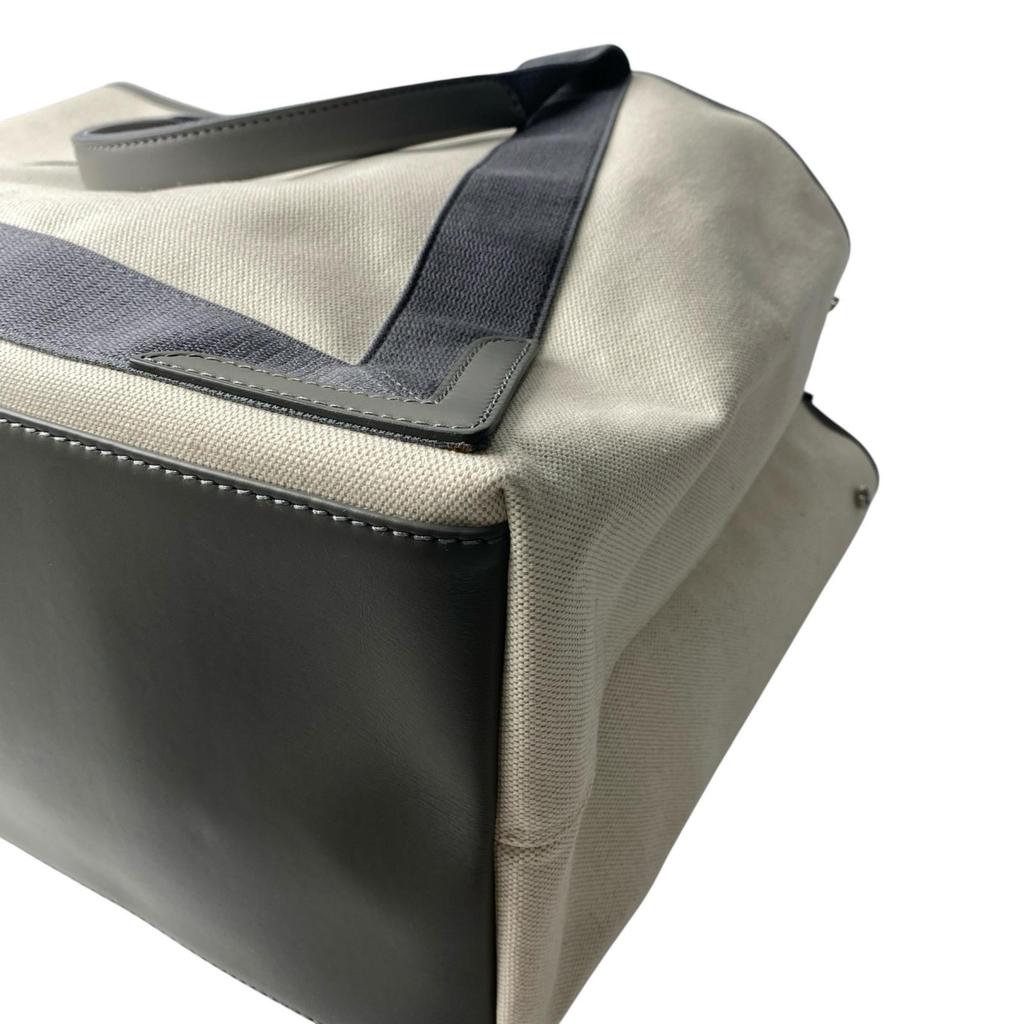 Used BALENCIAGAHandbag gray/Ivory canvas/leather Women