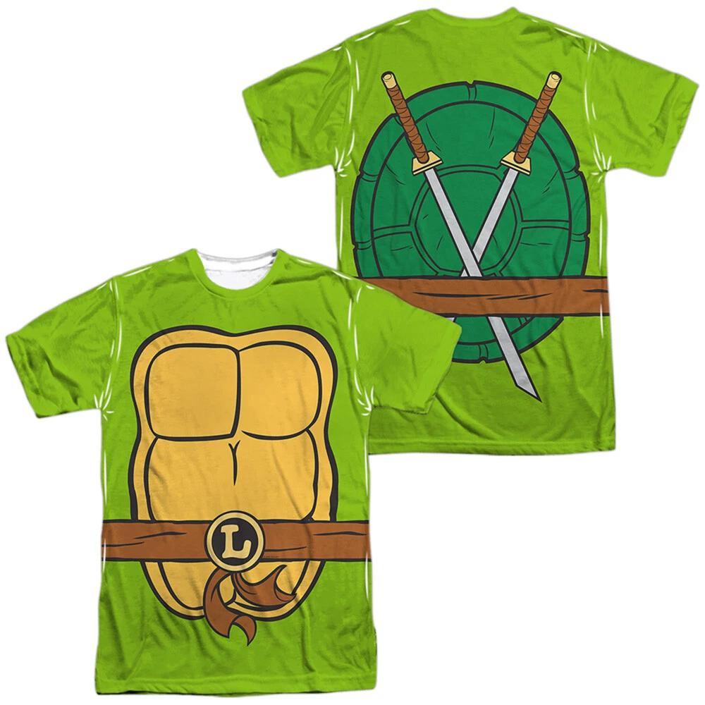 Teenage Mutant Ninja Turtles Leonardo Costume Double Sided T-Shirt M