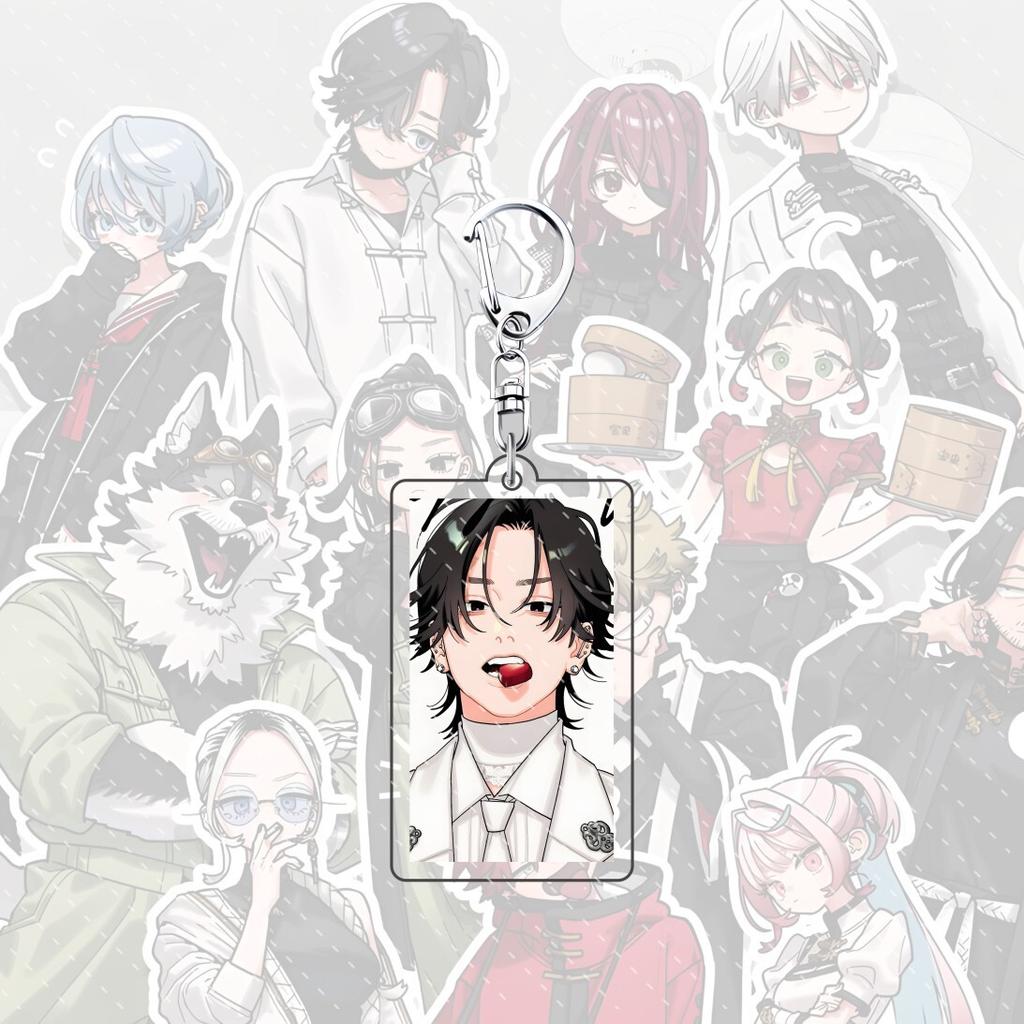 Portachiavi acrilico per zaino anime Gokurakugai 6 cm personaggio Aruma Tao Saotome Nei Takarai Tatsuomi Ban decorazione regalo carino