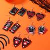 Ghost Funny Dangle Earrings Drop-shaped Dark Skull Earrings Halloween Acrylic Earrings  Girls