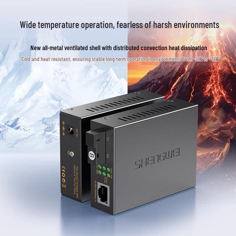 Shengwei BGH111AB Gigabit Single Fiber Optic Transceiver Pair