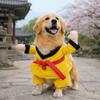Funny Pet Transformational Outfit Breathable Pet Kung Fu Suit Pet Taekwondo Costume  Party Attire