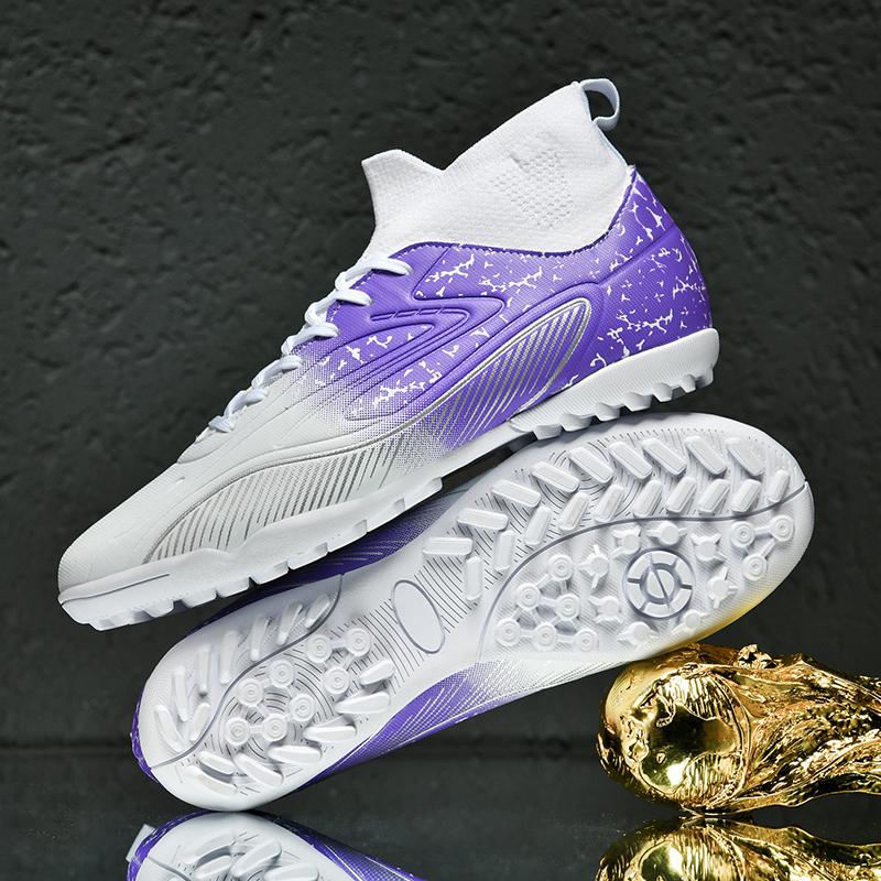 Männer Fußball Stiefel Lange Spikes Hohe Knöchel Fußball Schuhe AG/TF Kinder Outdoor Gras Stollen Fußball Stiefel Training Sport fußball Schuhe