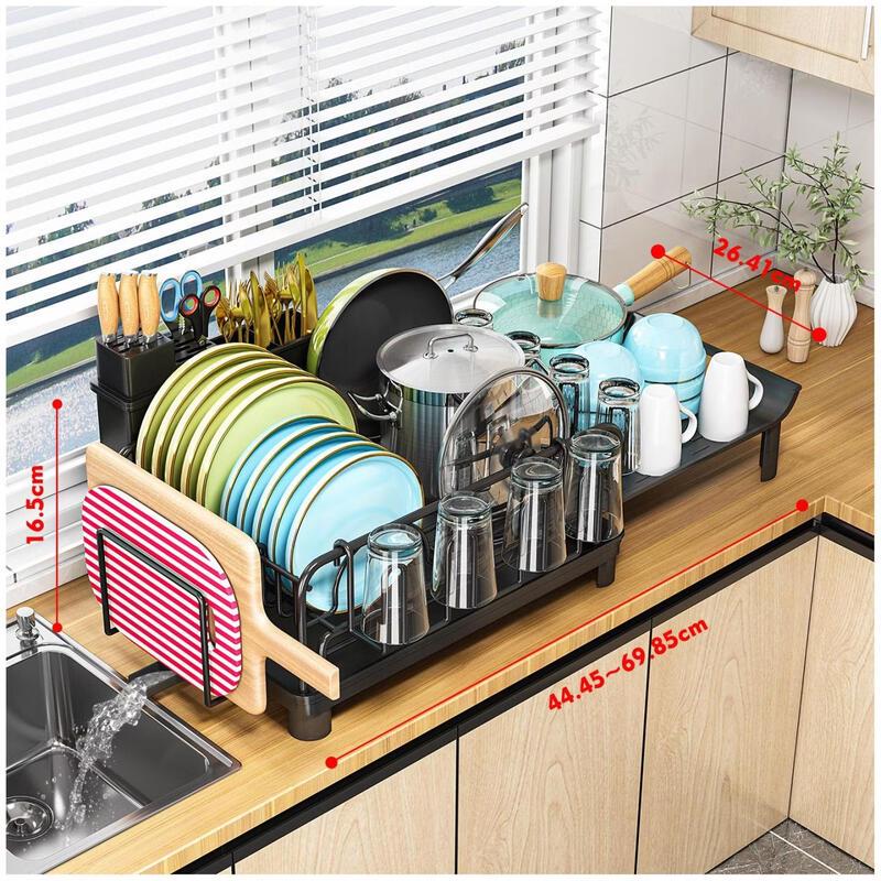 cmaos Retractable Countertop Dish Drying Rack