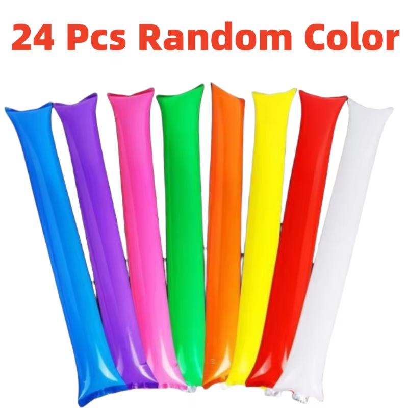 

24Pcs Inflatable Clapper Cheerstick Inflatable Sticks Balloon Stick Clapper Cheering Stick Noise Maker Balloon Concert Party