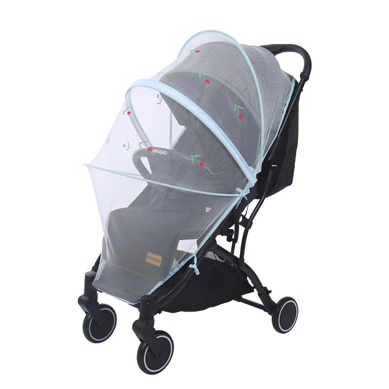 Universal Stroller, Mosquito Net, Full Cover Stroller, Children's Umbrella Cart with Mesh Yarn, Breathable High Landscape
