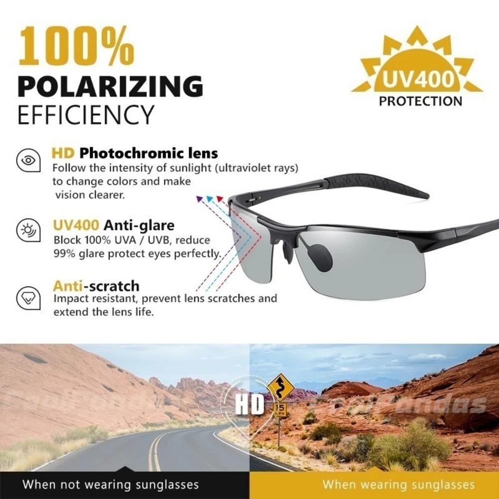 Anti-glare Driving Night Vision Glasses Polarized Sunglasses for Men Pochromic Driving Glasses