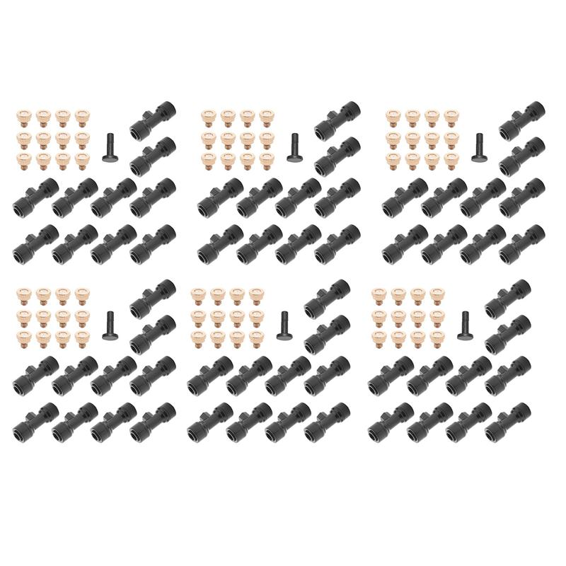 ABFS 6 Set Misting Nozzles Kit Fog Nozzles For Patio Misting System Outdoor Cooling System Garden Water Mister