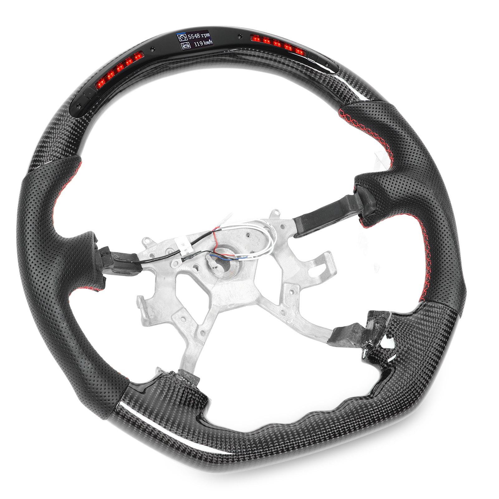 

Углеродное волокно светодиодный дисплей Shift Lights плоский нижний руль типа D для Patrol Y61 GR GU 1998