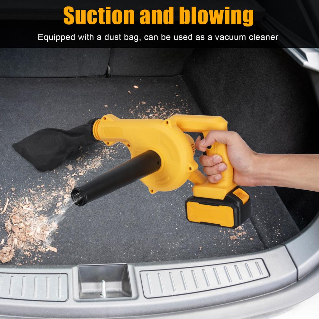 2 In 1 Cordless Electric Air Blower Vacuum Cleannig Blower Blowing Suction Leaf Dust Collector For With 2 Batteries & 1 Charger