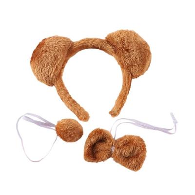 Halloween Cosplay Accessoire Bärenschwanz Kostüm Stirnband Fliege für Kind Erwachsener Maskerade Weihnachten Halloween Rollenspiel