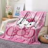 1PC Hello Kitty Cute Print Flannel Blanket, High quality All Seasons, Home Decor, Warmth and Comfort, Perfect for Christmas Gifts