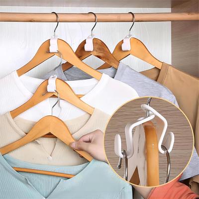 20PCS Clothes Hanger Connector Hooks 10PCS Plastic Outfit Cascading Hangers Space Saving Organizer for Heavy Duty Closet