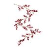 Artificial Red Berry Stem Faux Red Berry Branch Plastic Rattan Foamed Berries for Home Party Use