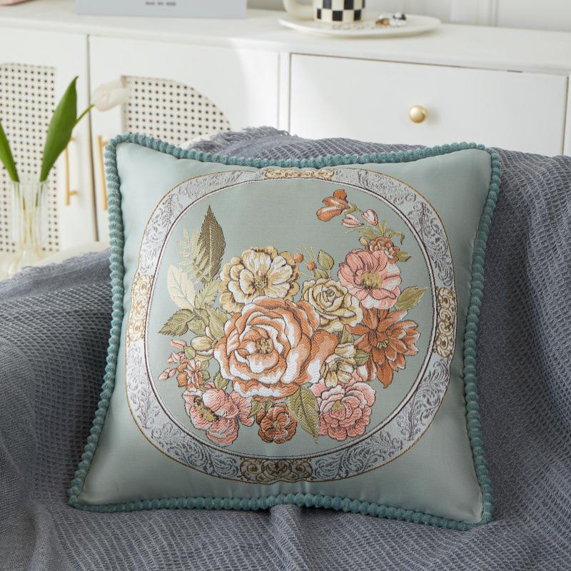 Craft Style Jacquard High Precision Bed Pillow Backrest Bedside Pillow with Core