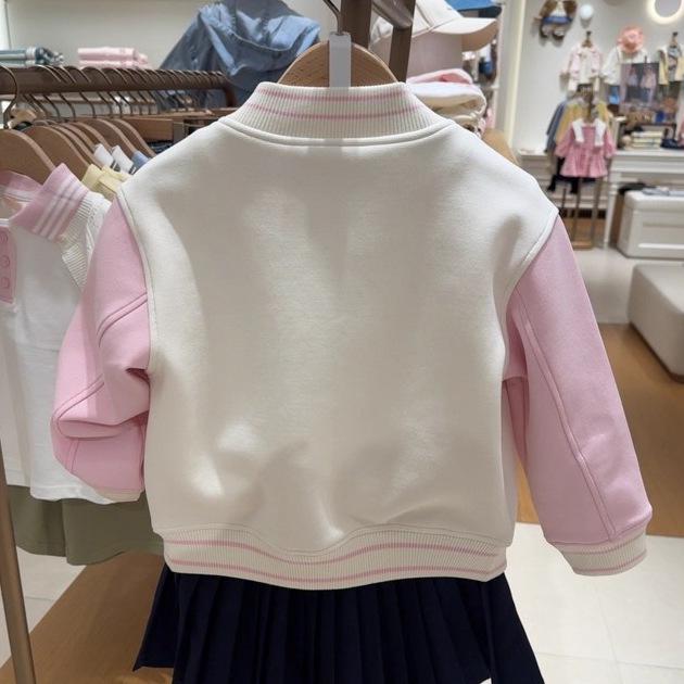 Veste de baseball coréenne tendance pour filles printemps/automne 2025 pour enfants moyens et grands