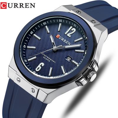 CURREN Brand Watch Men Silicone Sports Watches Men's Army Military Quartz Wristwatch Chronograph Male Clock Relogio Masculino