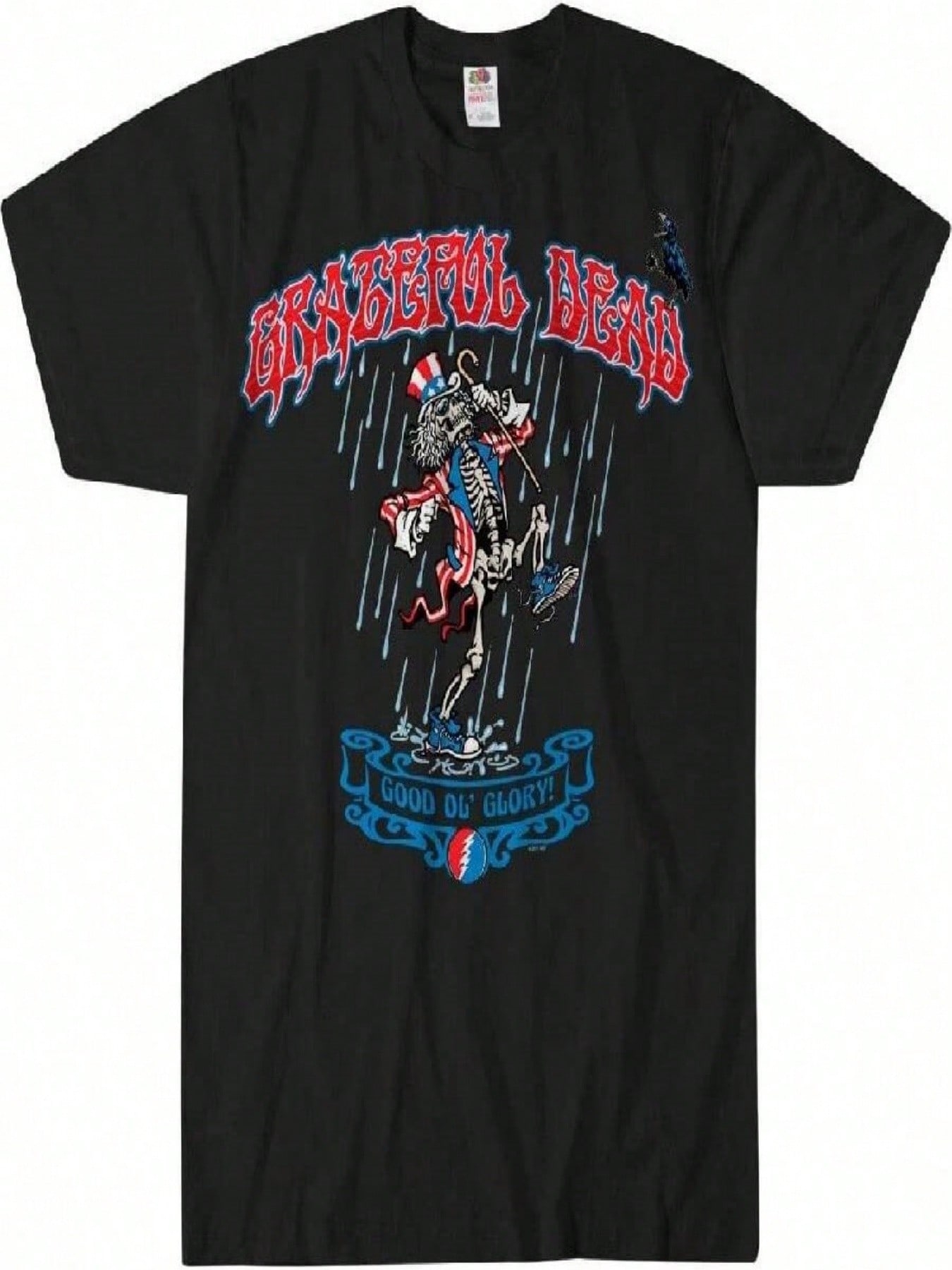 Liquid Blue unisex Plus-Size Grateful Deads Good Ol Glory Short Sleeve T-Shirt S разноцветный
