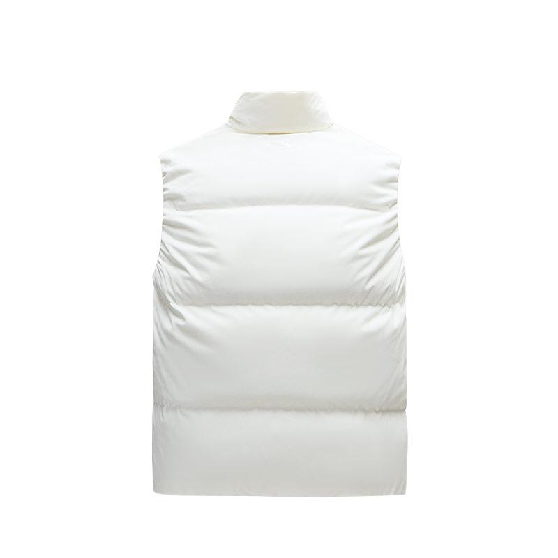 Anta Life Series Stand Collar Loose Solid Color Zipper Vest Women Vest White 162448901-2