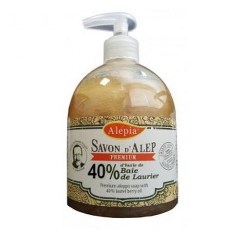 Sapone liquido di Aleppo biologico premium 40% olio di bacche di alloro